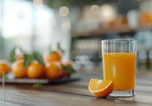 Oranges in a Bowl on a Kitchen Counter
