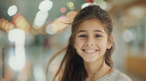 Girl Smiling in Indoor Setting