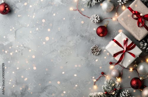 Christmas Decor With Candle and Gift