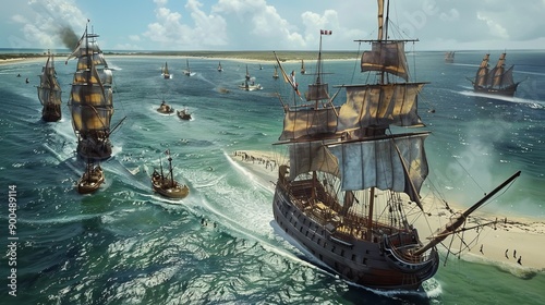 The versatile role of ships  from exploration to trade, warfare, migration, and colonization photo