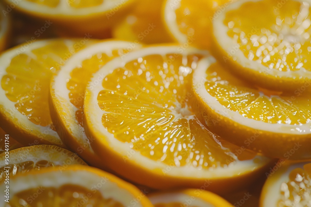 Photo background of close-up slices of orange Photo background of close-up slices of orange