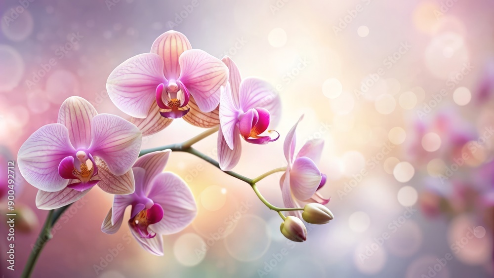 Delicate Pink Orchid with Bokeh Background. Delicate Pink Orchid with Bokeh Background.
