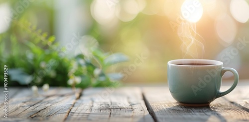 Morning Coffee With Succulents