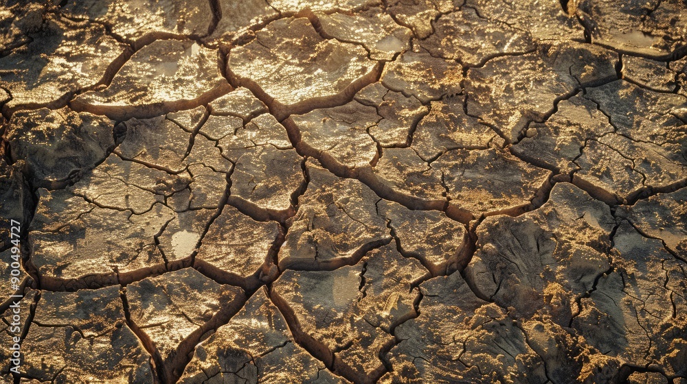 A dry, cracked mudflat under a hot sun, providing ample space for text or graphics. A dry, cracked mudflat under a hot sun, providing ample space for text or graphics.