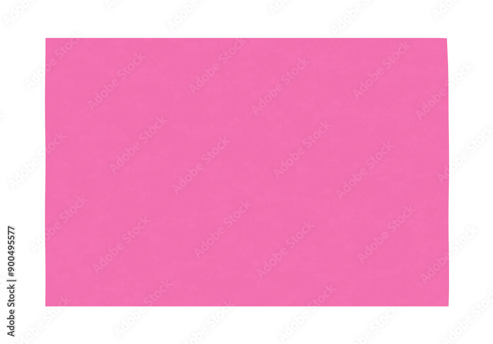 A pink piece of paper horizontal. On isolated transparent background. A pink piece of paper horizontal. On isolated transparent background.