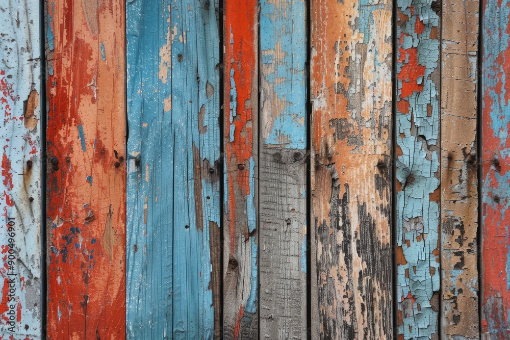 Old painted boards for use as a background, generative ai Old painted boards for use as a background, generative ai
