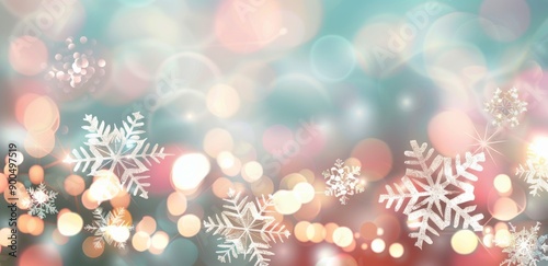 Winter Wonderland With Snowflakes