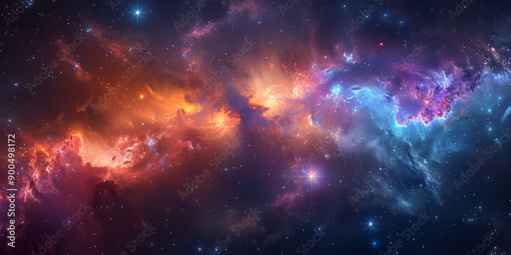 Naklejka premium Cosmic Splendor: A Celestial Masterpiece