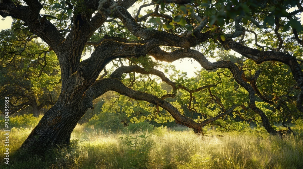 An old oak tree with sprawling branches provides a timeless and classic background with plenty of open space for copy. An old oak tree with sprawling branches provides a timeless and classic background with plenty of open space for copy.