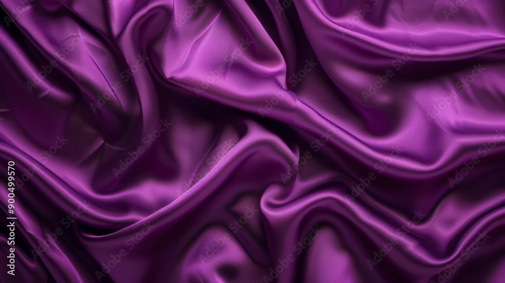 Obraz premium Luxurious purple silk fabric texture. Elegant background with waves.