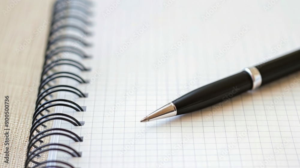 A blank notebook with a pen and financial graphs, providing space for copy. A blank notebook with a pen and financial graphs, providing space for copy.