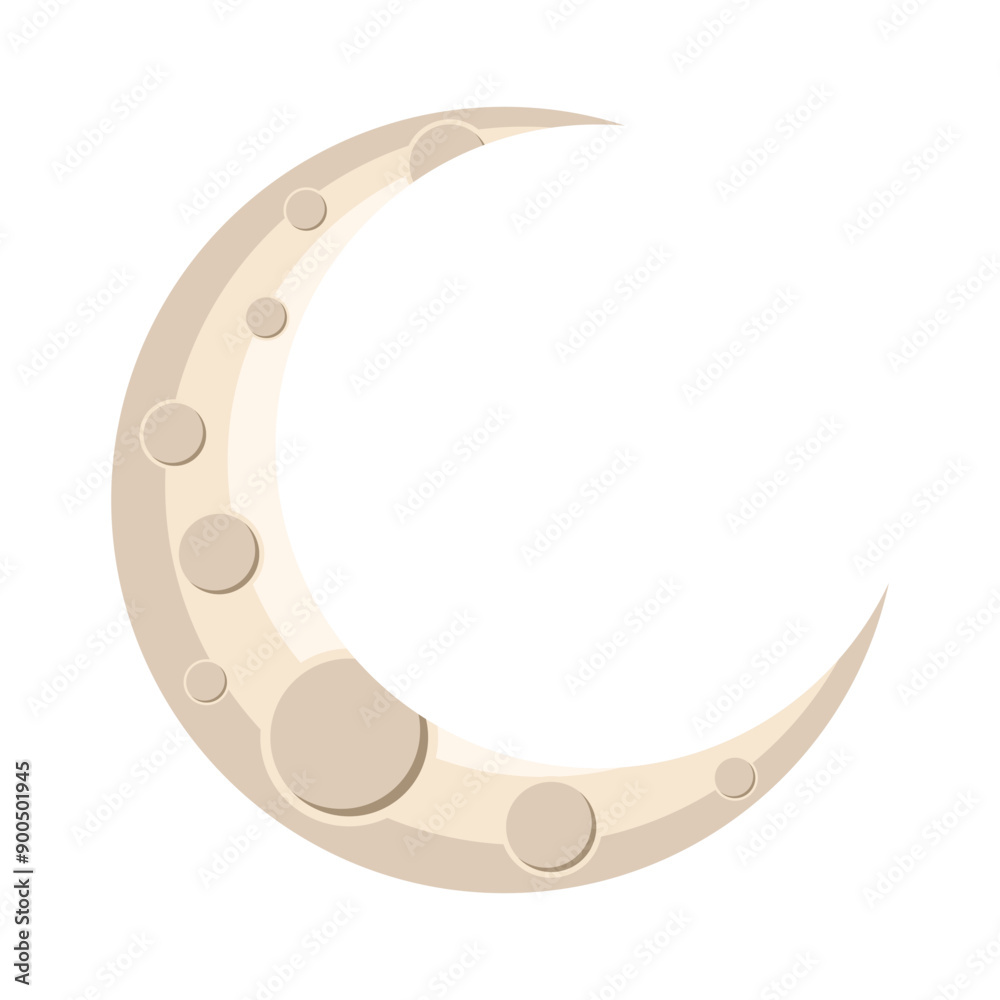 Obraz premium Flat Moon Illustration