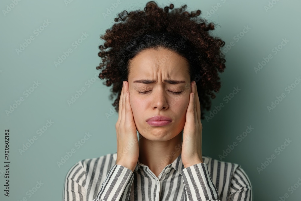 A young woman expresses frustration and stress, illustrating the impact of emotional strain on mental health. A young woman expresses frustration and stress, illustrating the impact of emotional strain on mental health.