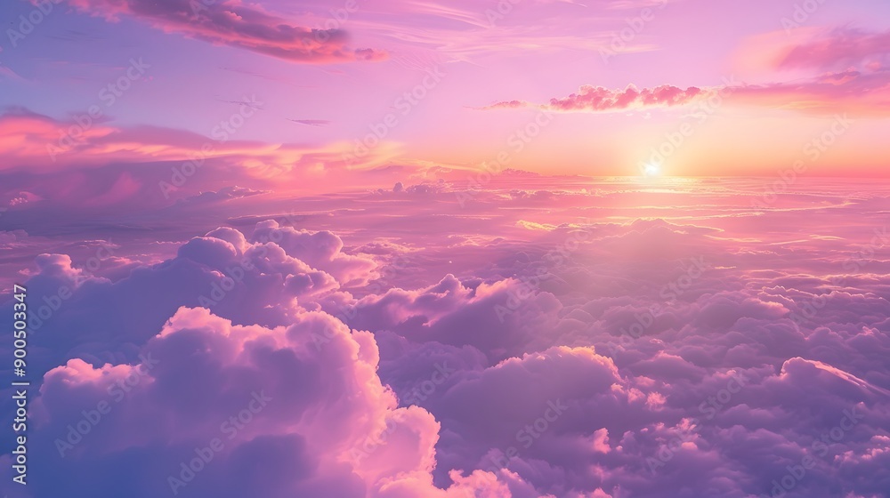 Panoramic photo, view of a pink and purple sky at sunset. Sky panorama background, header and web banner. Panoramic photo, view of a pink and purple sky at sunset. Sky panorama background, header and web banner.