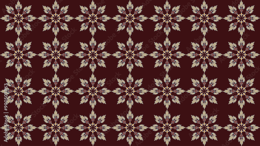 seamless pattern with flowers geometric brown. seamless pattern with flowers geometric brown.