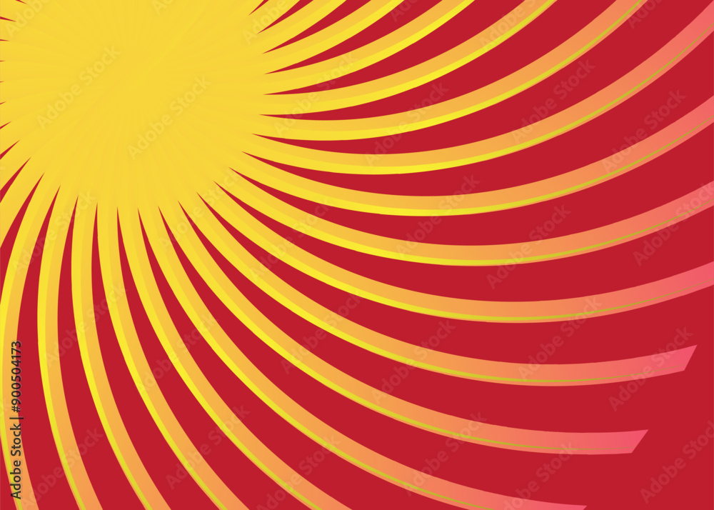 Obraz premium orange sun rays. sun blast color background design. 