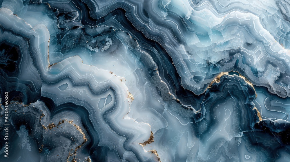 Fototapeta premium Captivating Crystalline Formations: A Mesmerizing Geode Landscape
