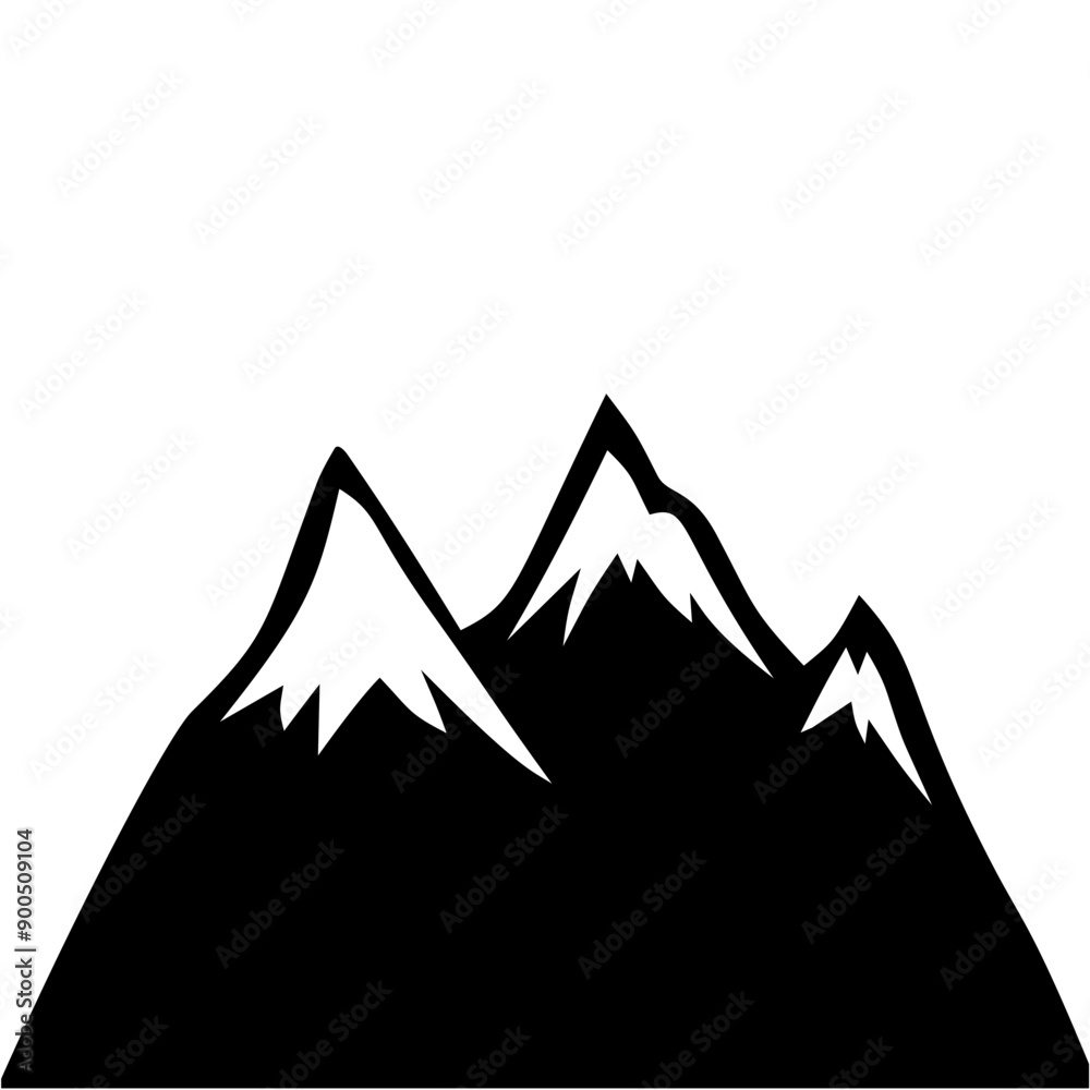 Mountains silhouette. Vector illustration Mountains silhouette. Vector illustration