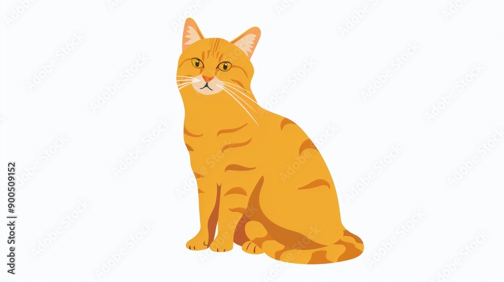 A cat with a yellow face is sitting on a white background. The cat has a very cute and friendly expression --ar 16:9 Job ID: 9cba02c7-939b-45ff-8579-05423b9a980f A cat with a yellow face is sitting on a white background. The cat has a very cute and friendly expression --ar 16:9 Job ID: 9cba02c7-939b-45ff-8579-05423b9a980f