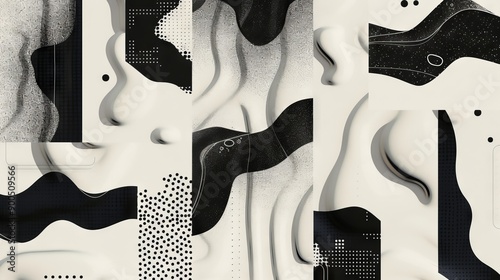 A set of cut out elements of a halftone collage. Contemporary minimalistic business style. Ready to use elements for your designs --ar 16:9 Job ID: 28f91ff1-ce68-4e36-9da7-8302bda09c00