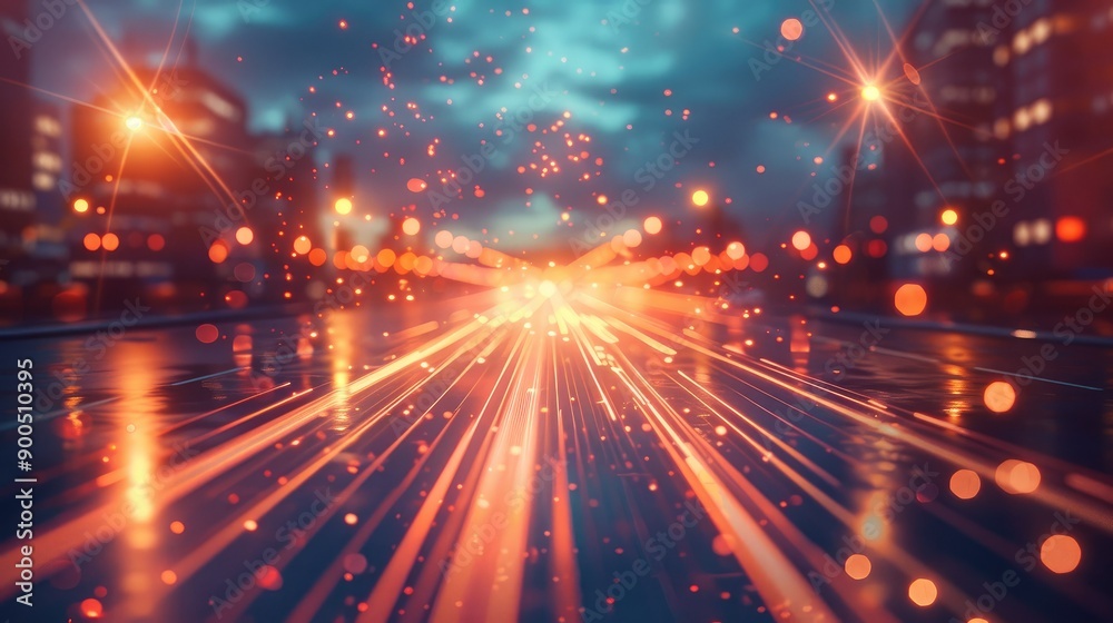 Gradient light effects creating a sense of speed Gradient light effects creating a sense of speed