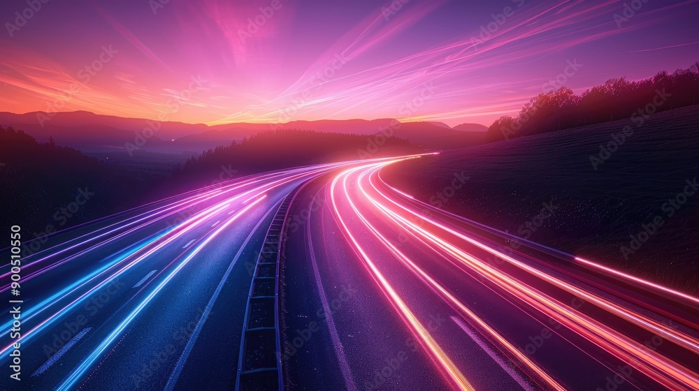 Gradient light effects creating a sense of speed Gradient light effects creating a sense of speed