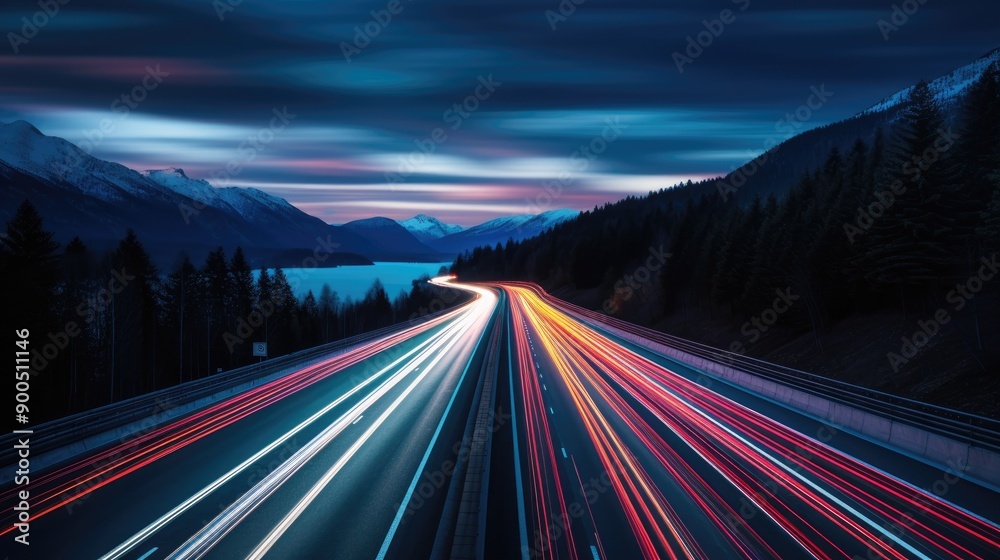 Gradient light trails with a sense of speed Gradient light trails with a sense of speed