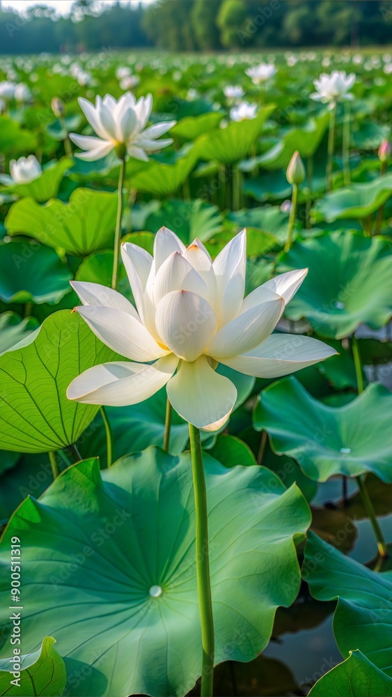 portrait white lotus close up in farm lake pond sunshine nature portrait white lotus close up in farm lake pond sunshine nature