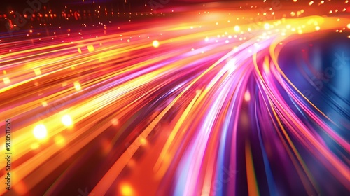 Gradient light trails with a sense of speed