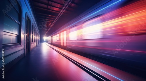 Gradient light trails with a sense of speed