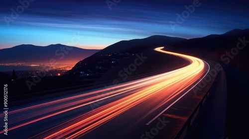 Gradient light trails with a sense of speed