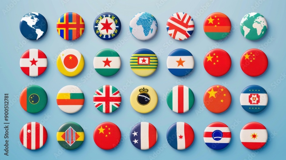 All countries flag set. National flags in circle shape. Patriotic badge collection. --ar 16:9 Job ID: 103b6b83-8478-46ca-bfcf-abfd8bf2d0a2 All countries flag set. National flags in circle shape. Patriotic badge collection. --ar 16:9 Job ID: 103b6b83-8478-46ca-bfcf-abfd8bf2d0a2