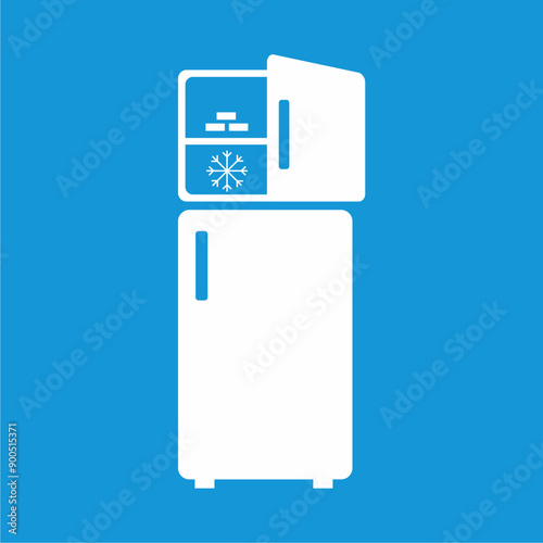 refrigerator icon vector, vektor icon kulkas model bagus moderen  photo