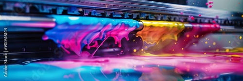 photo illustrating an office or professional plotter large format photocopier or printer featuring