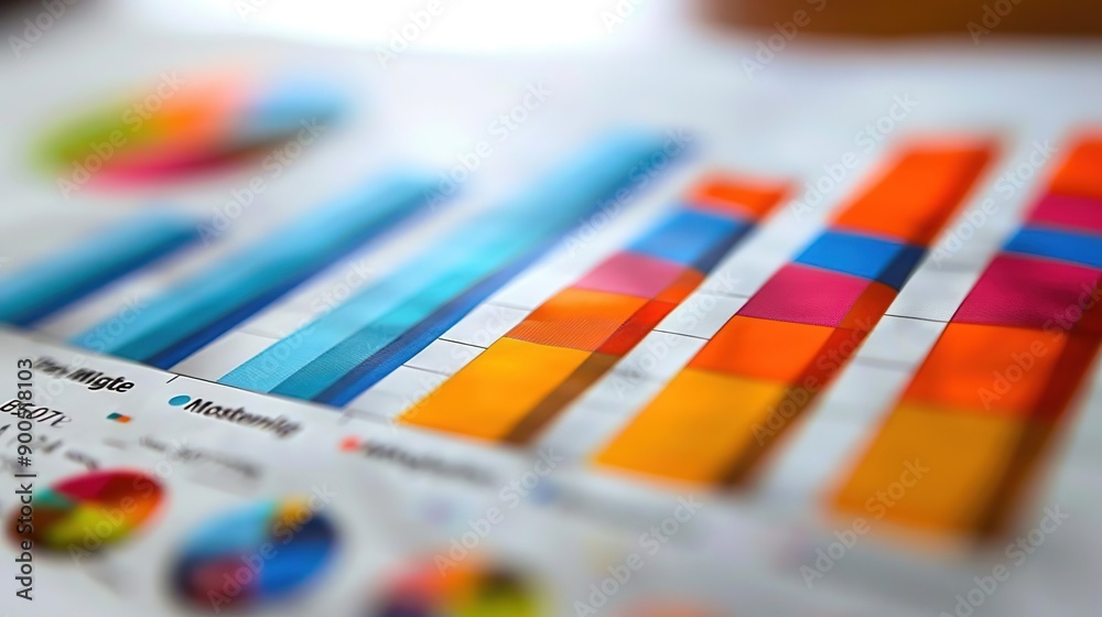 Colorful Bar Graph Closeup Photo