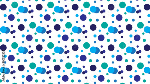 Geometric circle coloring pattern