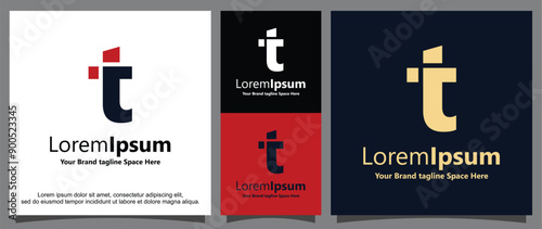 Modern letter t logo template