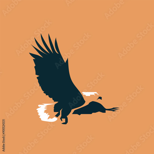 A soaring eagle with its wings spread wide, symbolizing the freedom and exhilaration of climbing