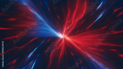 Red and blue lights colliding © RORON