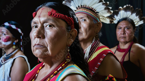 indigenous leaders and community members coming together to protect their ancestral lands and preserve their cultural heritage