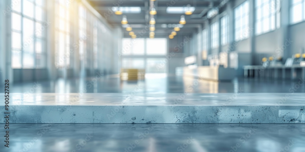 Sunlit industrial space with a modern design, large windows, and a bright, clean atmosphere. Sunlit industrial space with a modern design, large windows, and a bright, clean atmosphere.