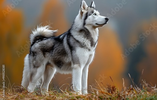 Siberian husky puppy, young husky dogin.