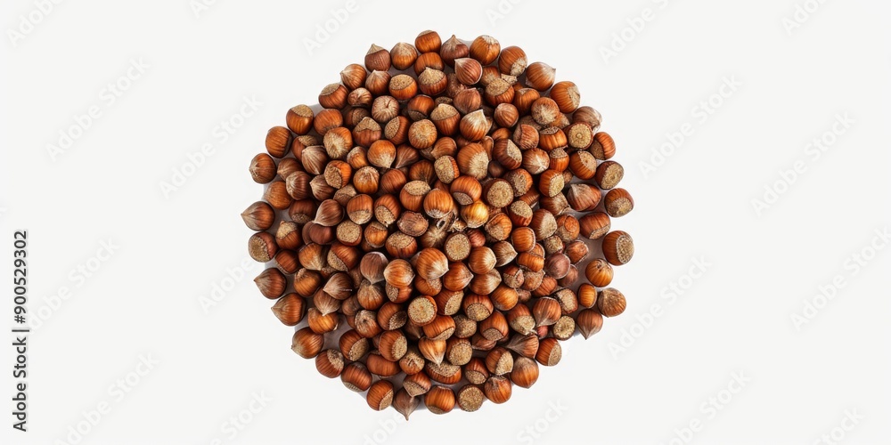 A pile of variously shaped and sized nuts sitting on a clean, white background A pile of variously shaped and sized nuts sitting on a clean, white background