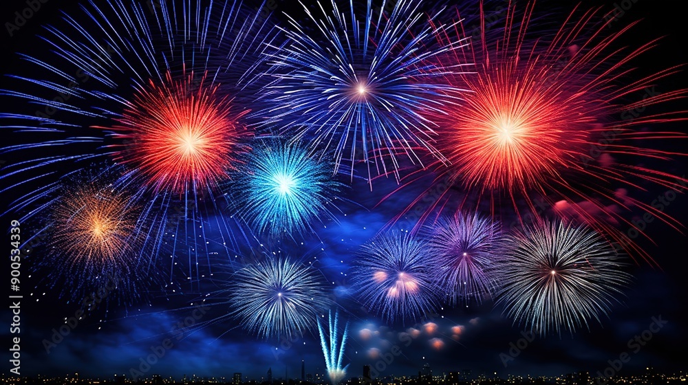 Fototapeta premium fireworks in the night sky