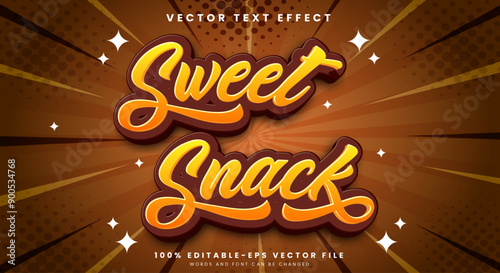 Sweet Snack editable text effect template suitable for sweet food products