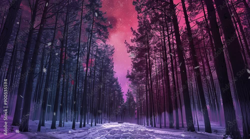 Glowing sky illuminating a dense forest with tall trees, creating a fantastical and otherworldly night scene
Seamless looping 4k time-lapse virtual video animation Generated AI Glowing sky illuminating a dense forest with tall trees, creating a fantastical and otherworldly night scene
Seamless looping 4k time-lapse virtual video animation Generated AI