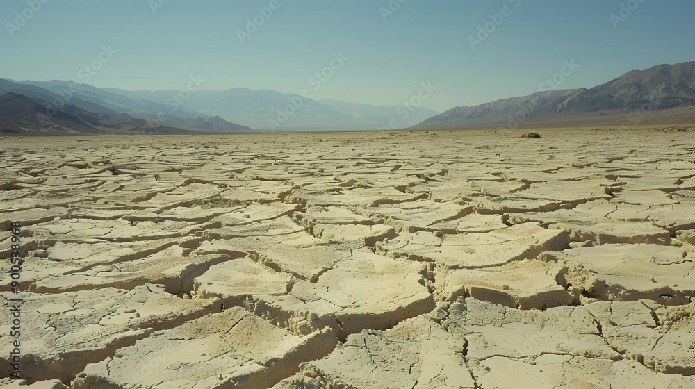 Fototapeta premium Dry cracked earth background, clay desert texture.