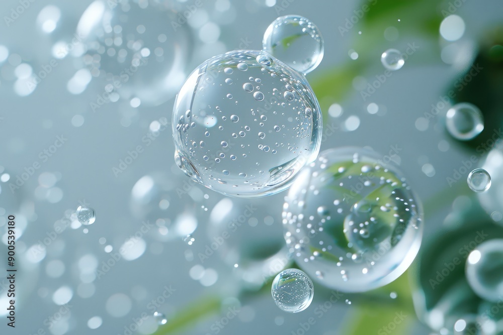 Abstract Close Up of Water Droplets and Bubbles Abstract Close Up of Water Droplets and Bubbles