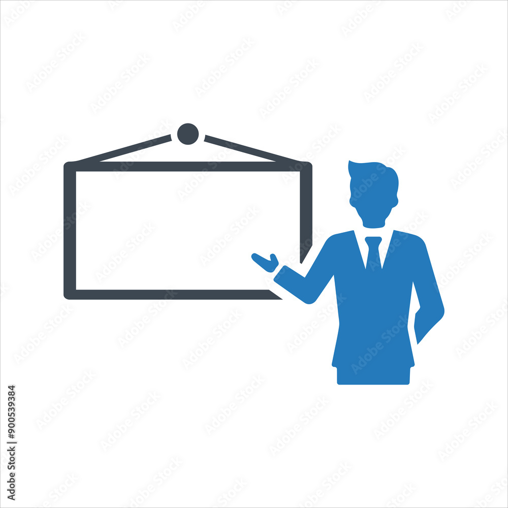 Presentation training icon. Teaching, training icon Presentation training icon. Teaching, training icon