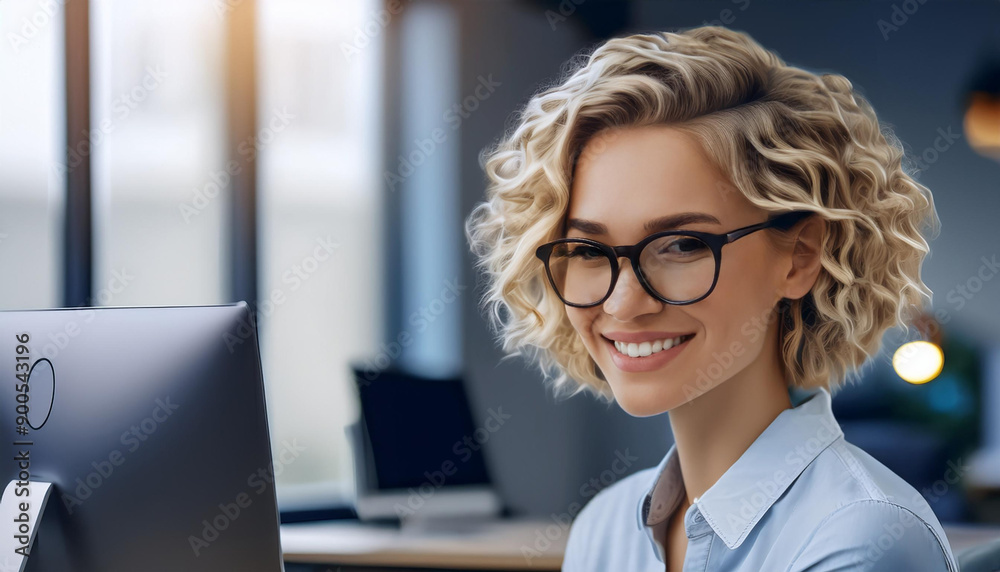 Junge Frau im Büro Junge Frau im Büro